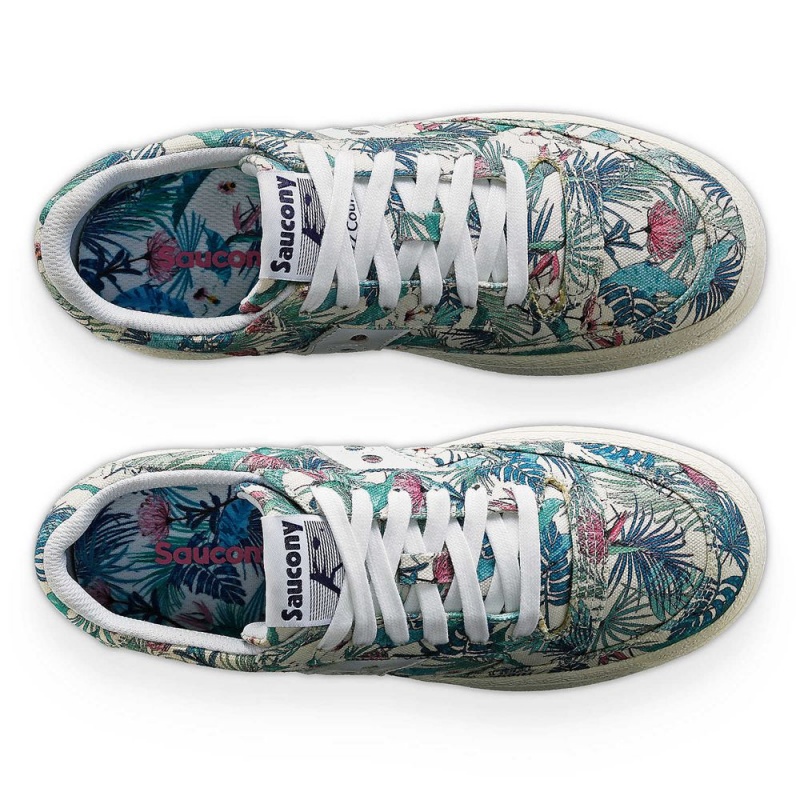 Saucony Jazz Court Floral White Floral | 613598-MKP