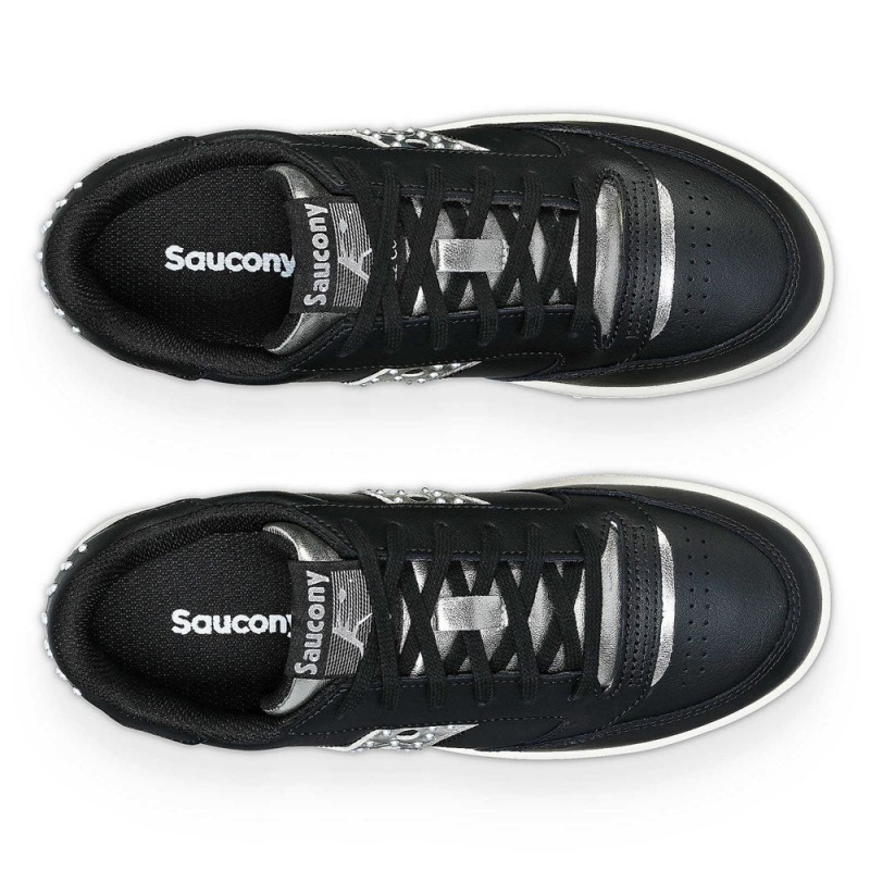 Saucony Jazz Court Platform Lux Black/Silver | 951843-ILA