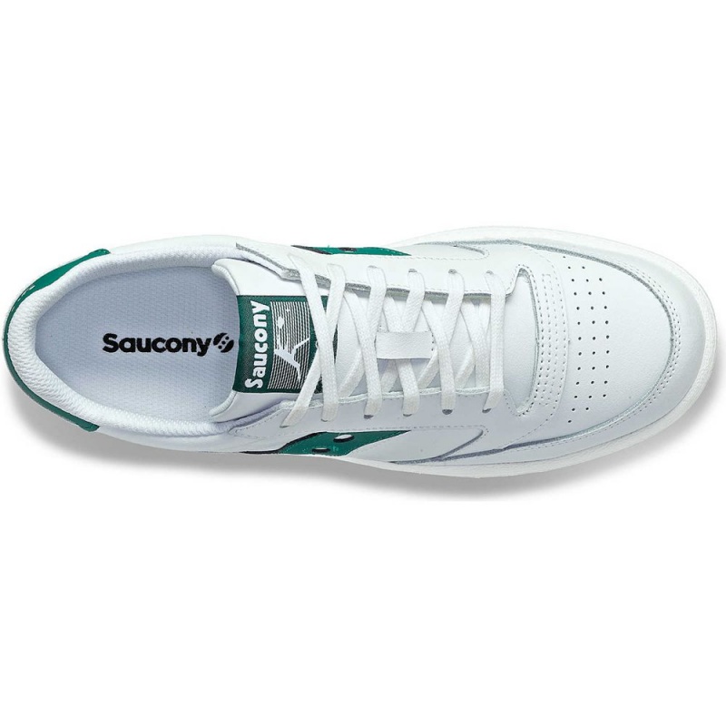 Saucony Jazz Court Pu White/Green | 621809-FLQ