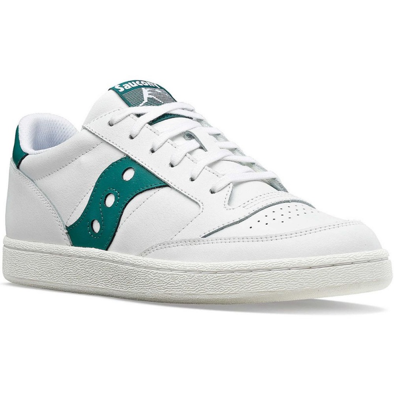 Saucony Jazz Court Pu White/Green | 621809-FLQ