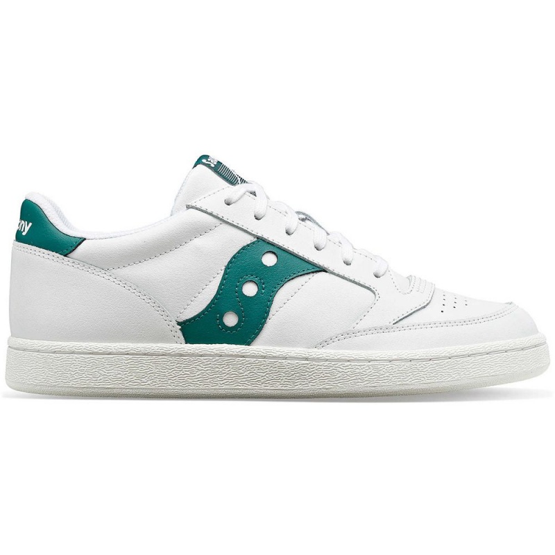 Saucony Jazz Court Pu White/Green | 621809-FLQ