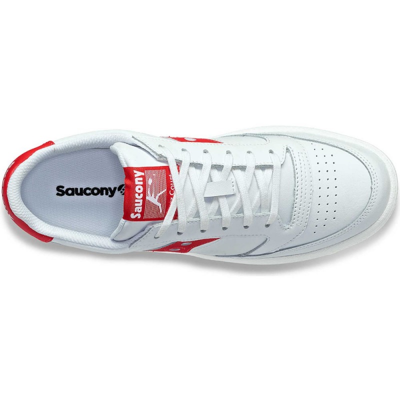 Saucony Jazz Court Pu White/Red | 813092-RLE