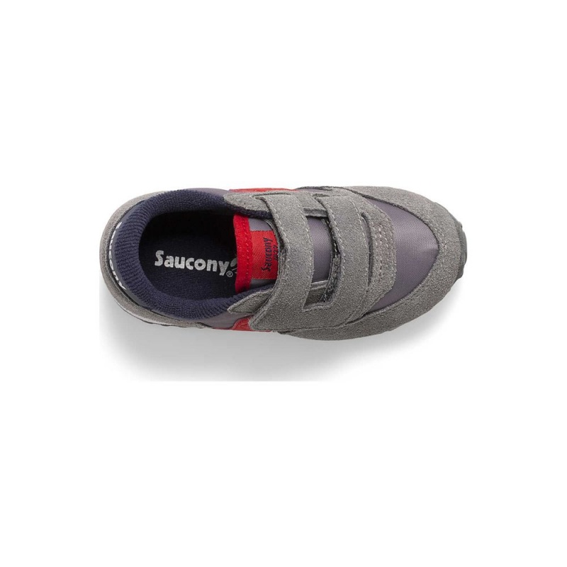 Saucony Jazz Hook & Loop Sneaker Grey/Navy/Red | 258049-IPW