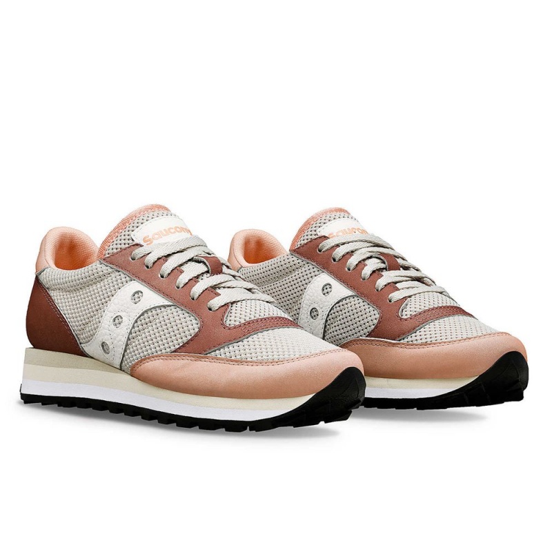 Saucony Jazz Triple Light Grey/Pink | 931682-ZPR