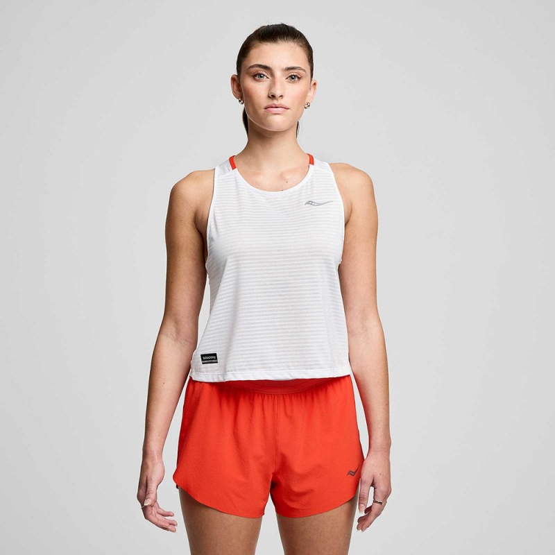 Saucony Kinvara Tank White | 490371-VSF