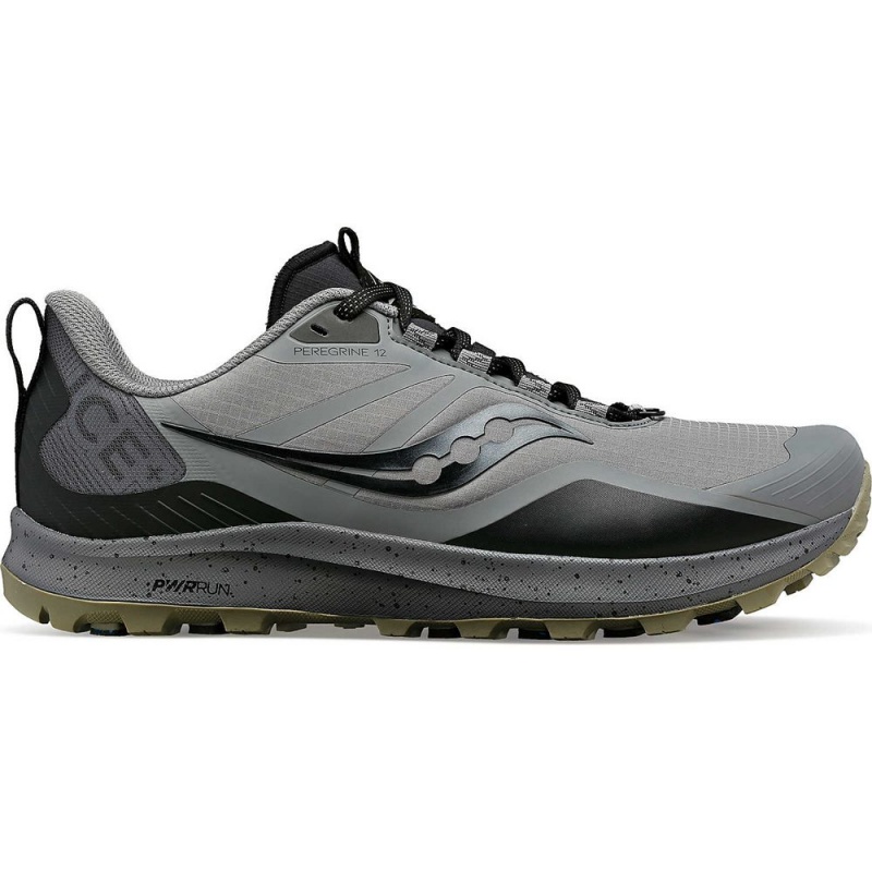 Saucony Peregrine Ice+ 3 Gravel/Black | 503976-BSR