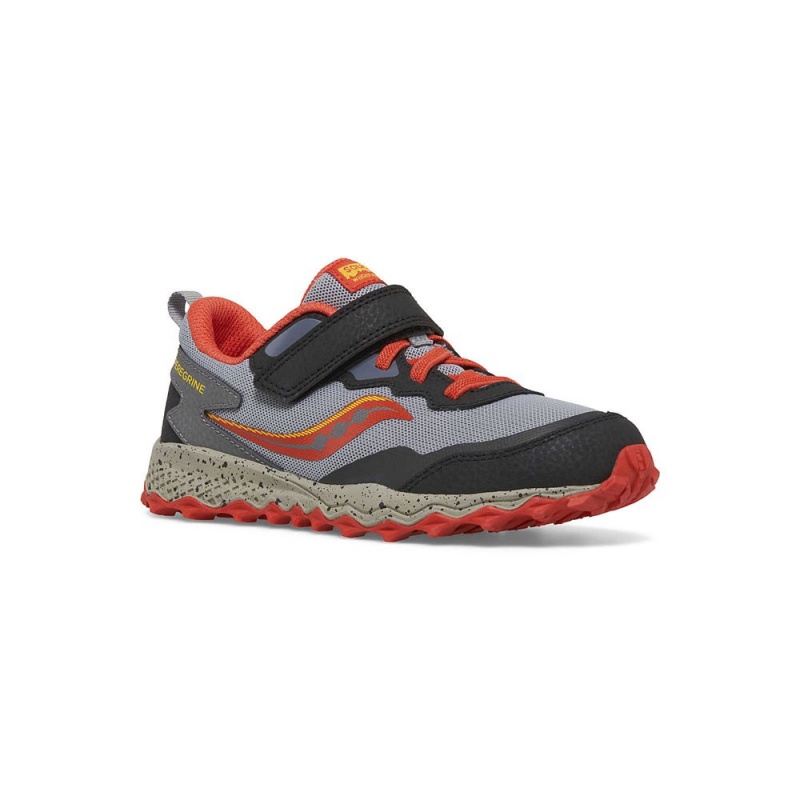 Saucony Peregrine Kdz A/C Sneaker Grey/Red/Yellow | 425193-GXZ