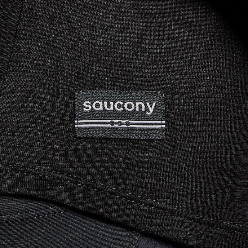 Saucony Peregrine Merino Long Sleeve Black | 061483-GQT