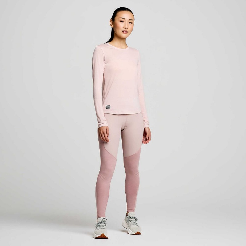 Saucony Peregrine Merino Long Sleeve Smoke Heather | 276183-JGT