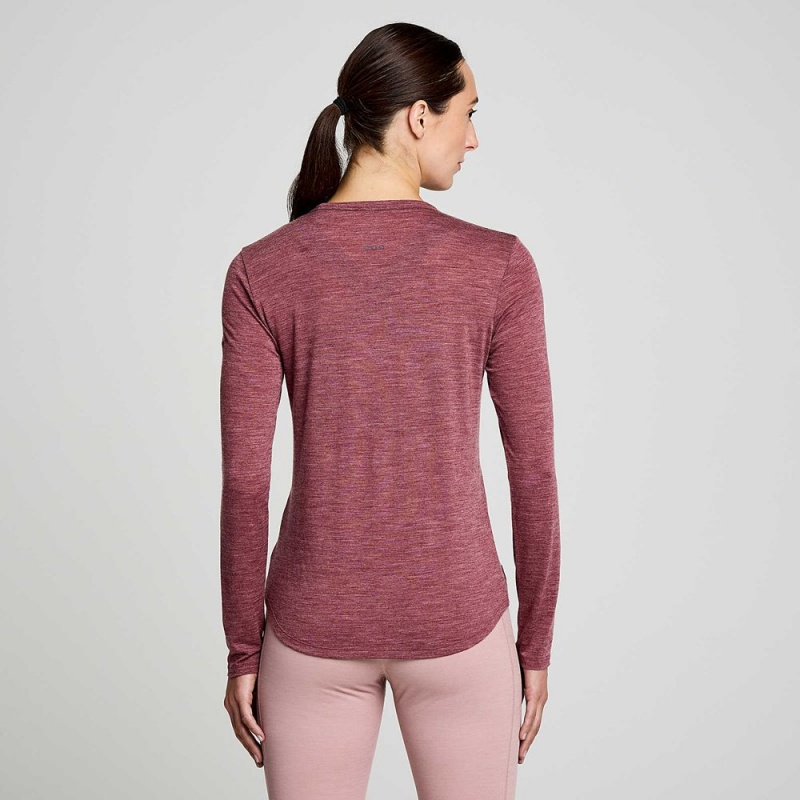 Saucony Peregrine Merino Long Sleeve Sundown Heather | 768950-BCN