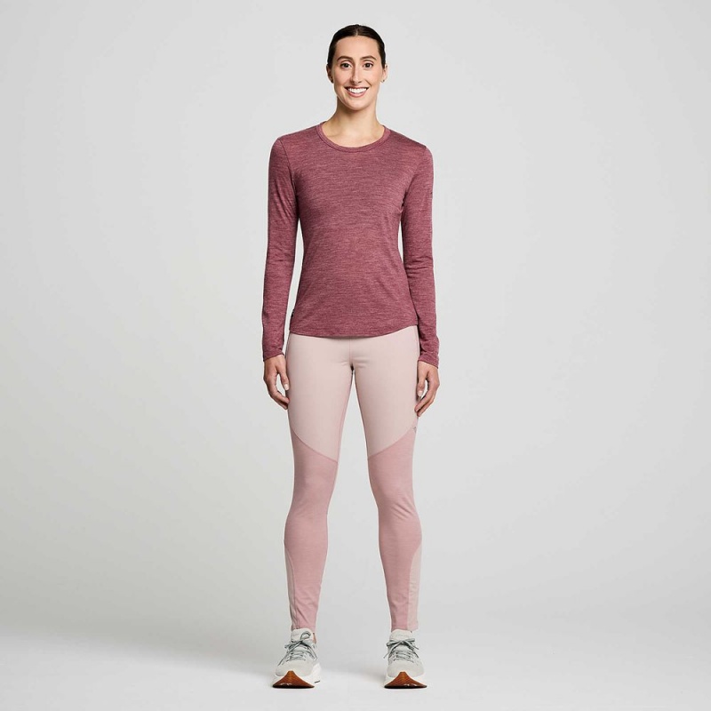 Saucony Peregrine Merino Long Sleeve Sundown Heather | 768950-BCN