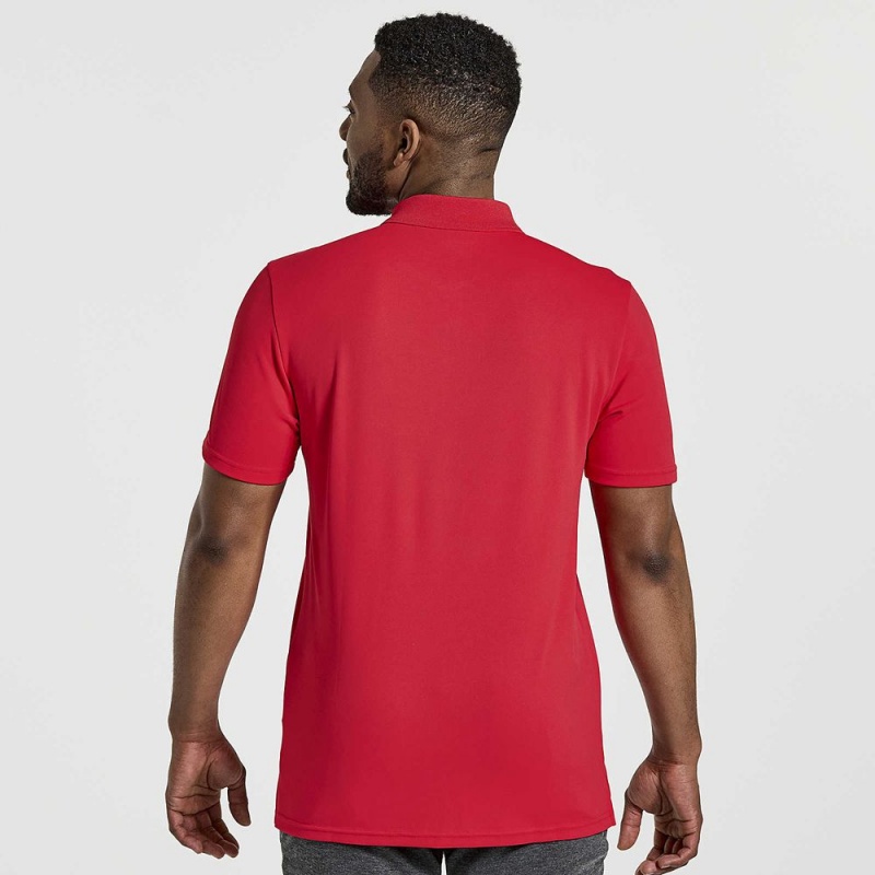 Saucony Polo Shirt Red | 409832-QBD