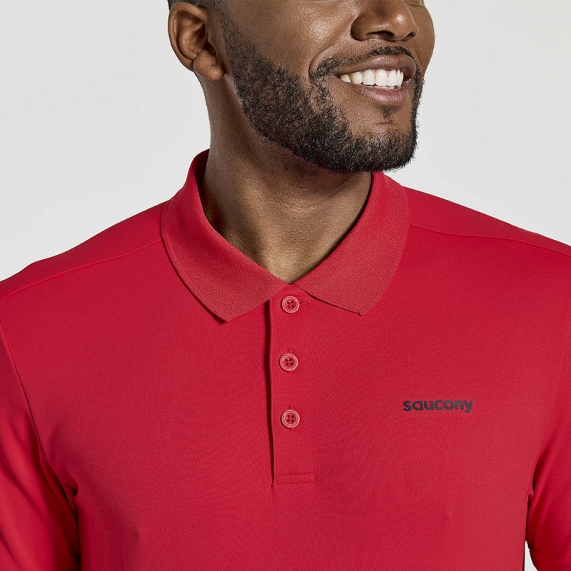 Saucony Polo Shirt Red | 409832-QBD