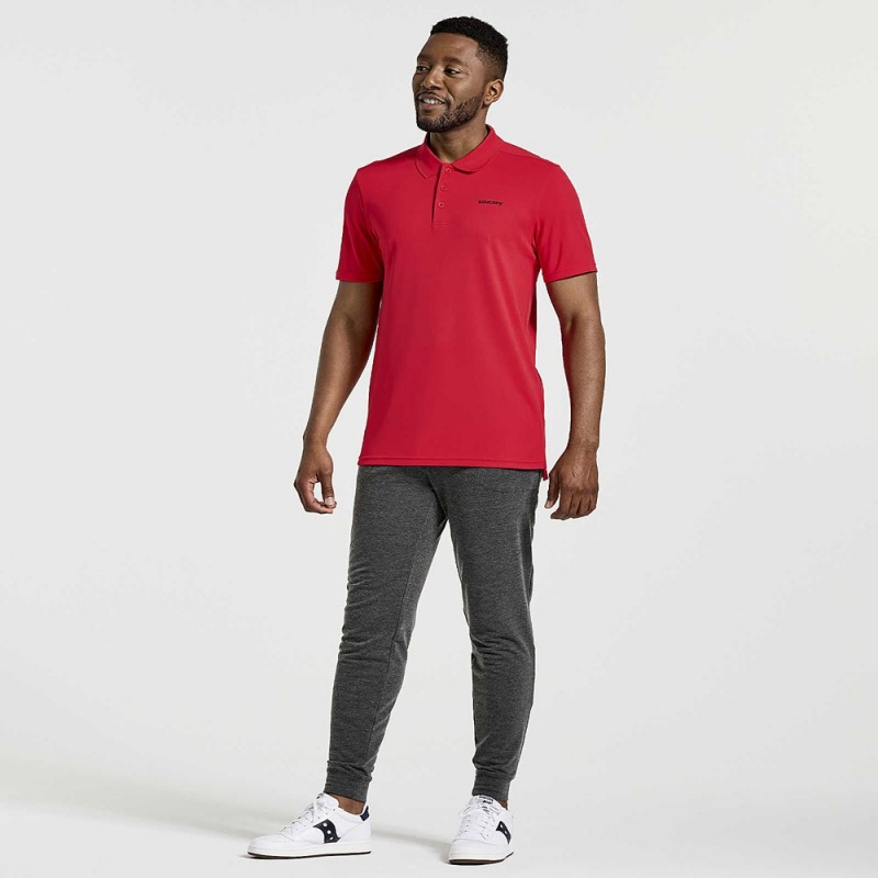 Saucony Polo Shirt Red | 409832-QBD