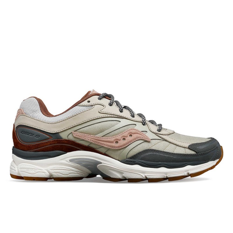 Saucony Progrid Omni 9 Secure Tan/Grey/Brown | 814276-ODN