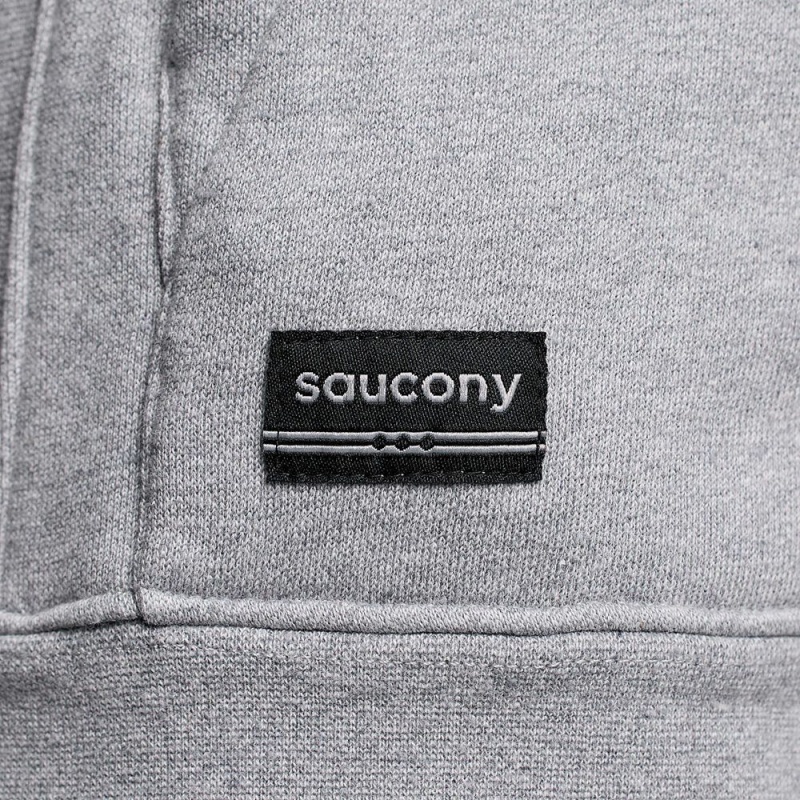 Saucony Recovery Hoody Light Grey Heather Graphic | 527916-URS