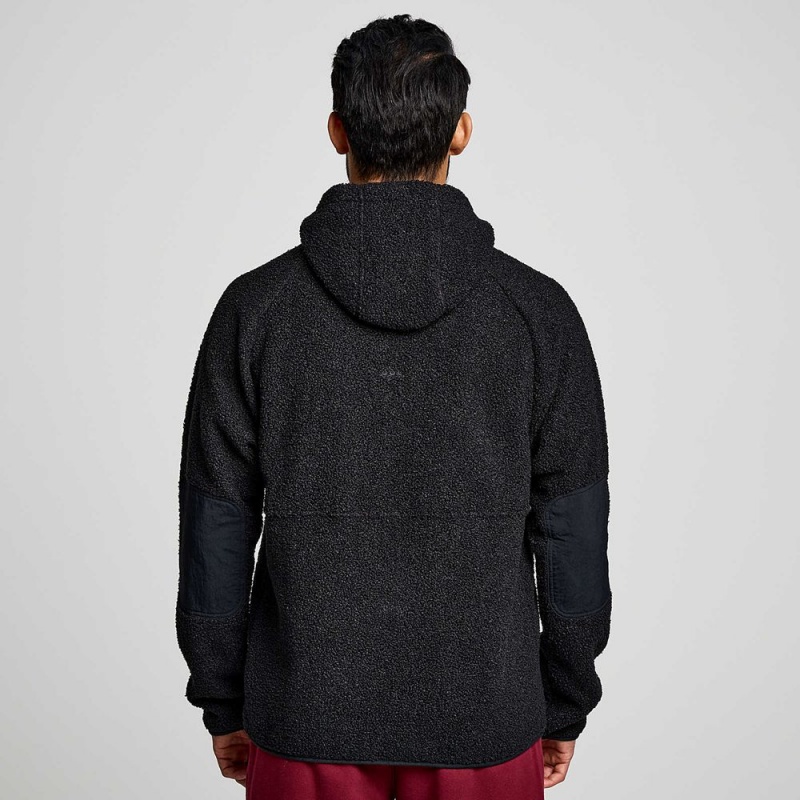 Saucony Recovery Sherpa Pullover Black | 594876-QMB