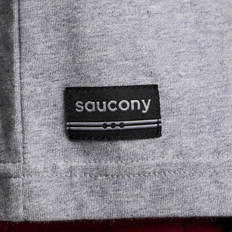 Saucony Recovery Short Sleeve Light Grey Heather Graphic | 236078-KSM