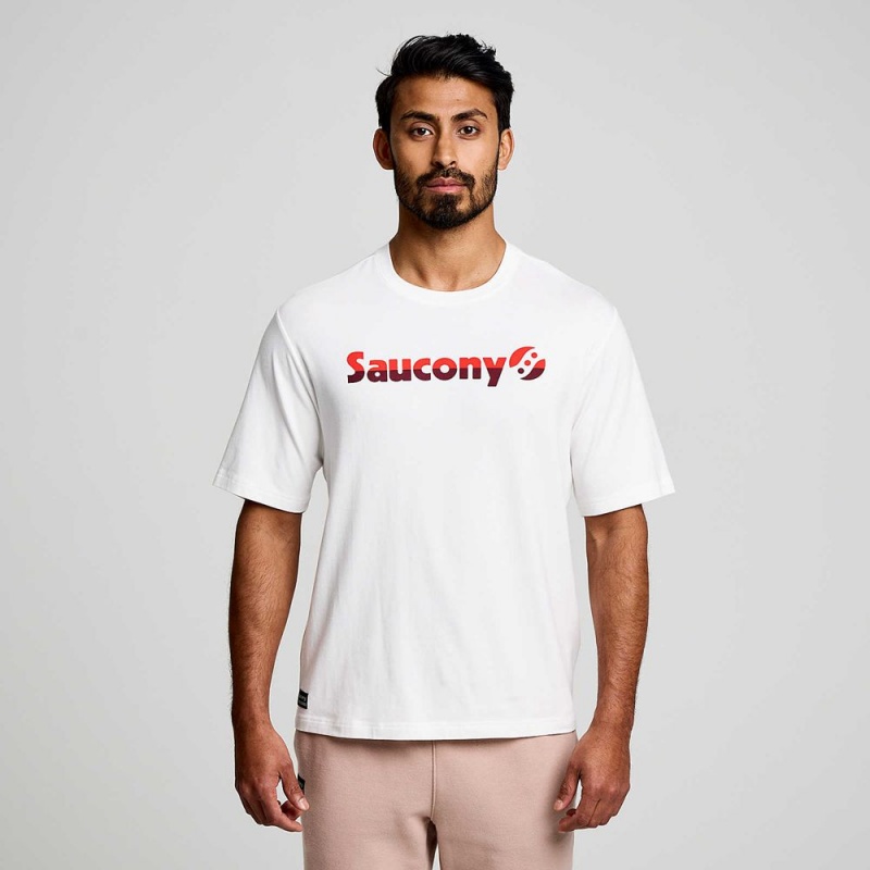 Saucony Recovery Short Sleeve White Graphic | 457012-ZFA