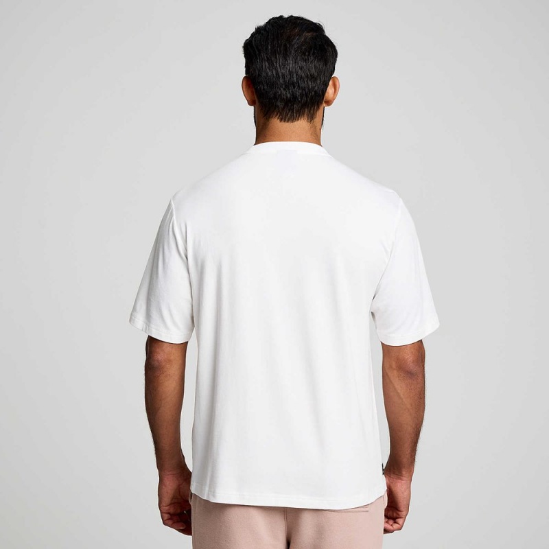 Saucony Recovery Short Sleeve White Graphic | 372140-JXM