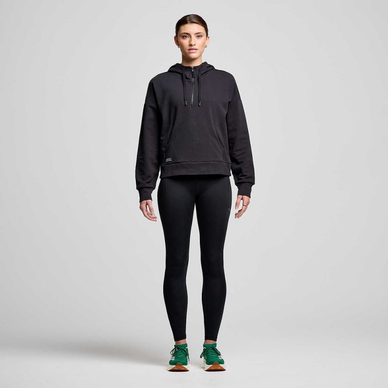 Saucony Recovery Zip Hoody Black | 457219-JFK