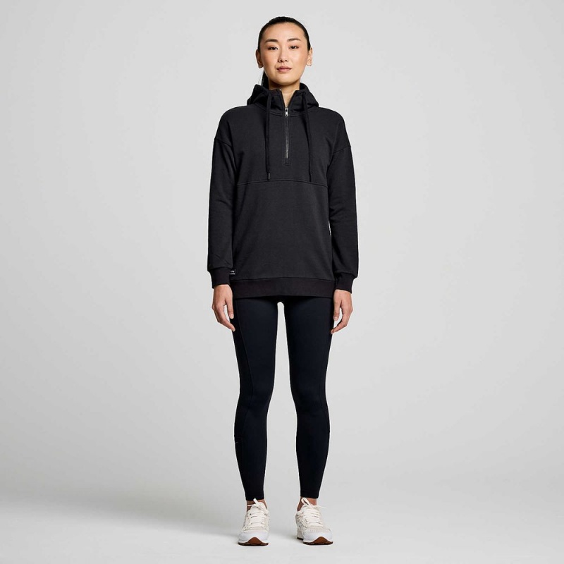 Saucony Recovery Zip Tunic Black Graphic | 821069-LVH