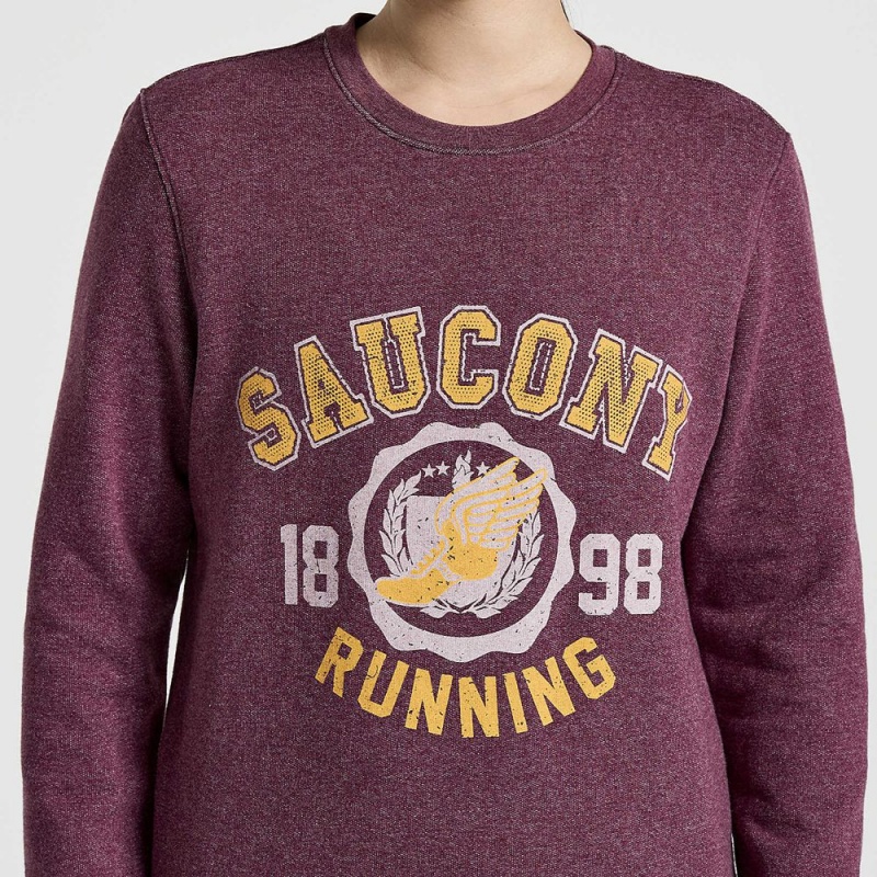 Saucony Rested Crewneck Stone Heather | 578304-WTZ