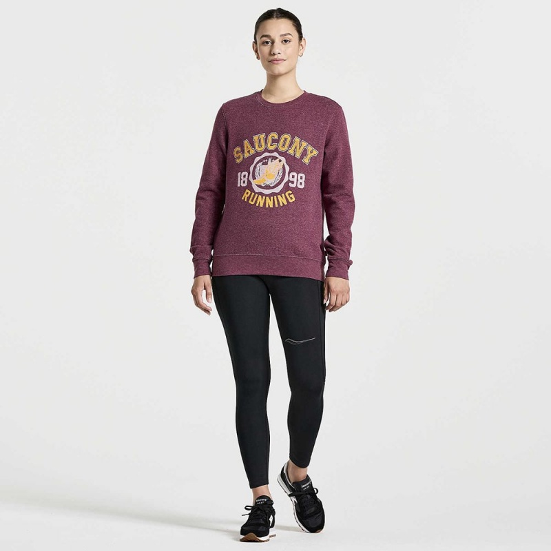 Saucony Rested Crewneck Stone Heather | 578304-WTZ