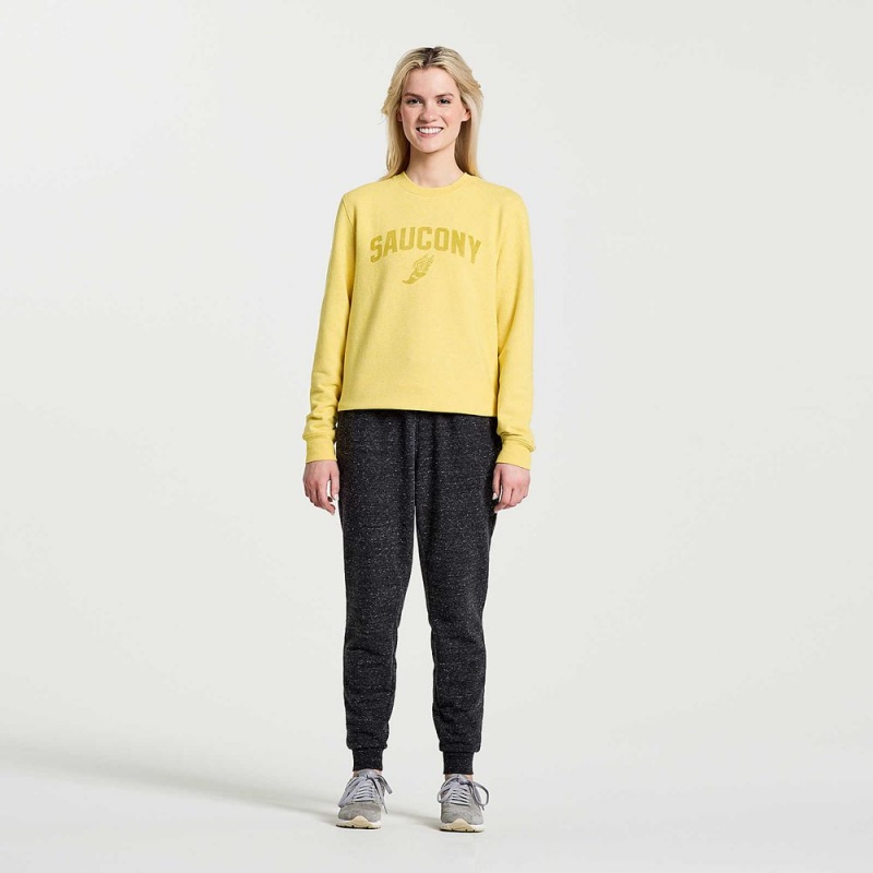 Saucony Rested Crewneck Sulphur Heather Graphic | 851342-JGU