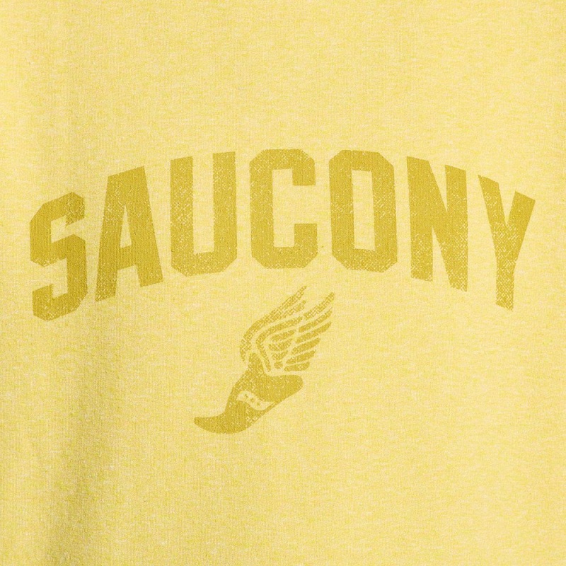 Saucony Rested Crewneck Sulphur Heather Graphic | 851342-JGU