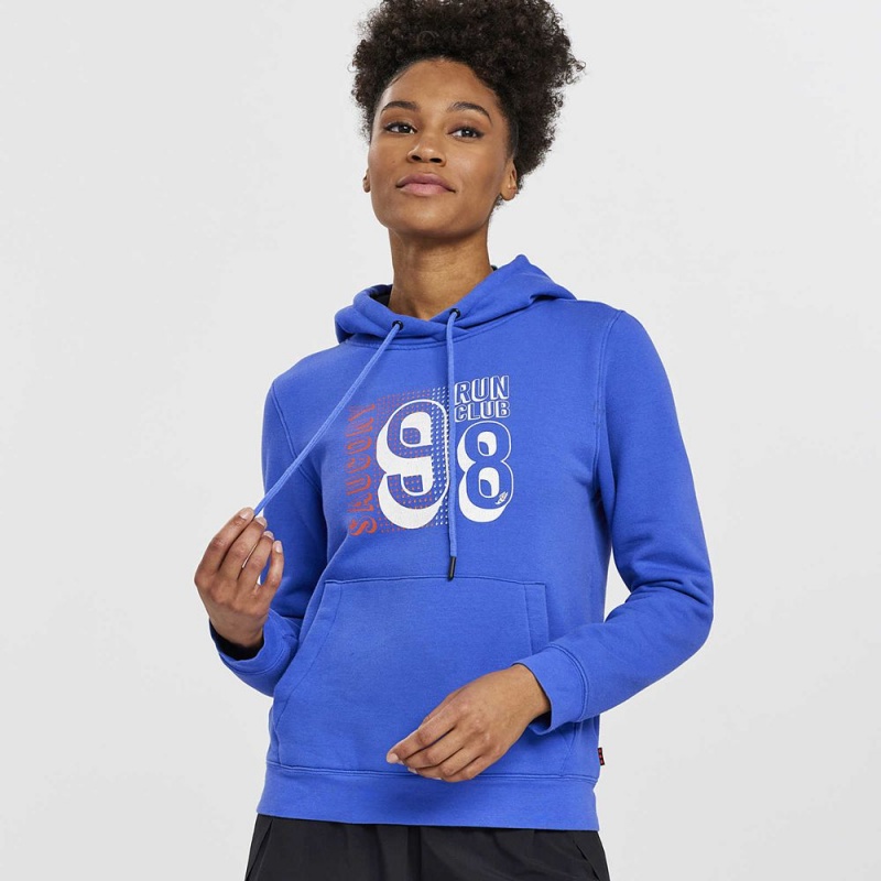 Saucony Rested Hoodie Blue Raz | 453072-DXB