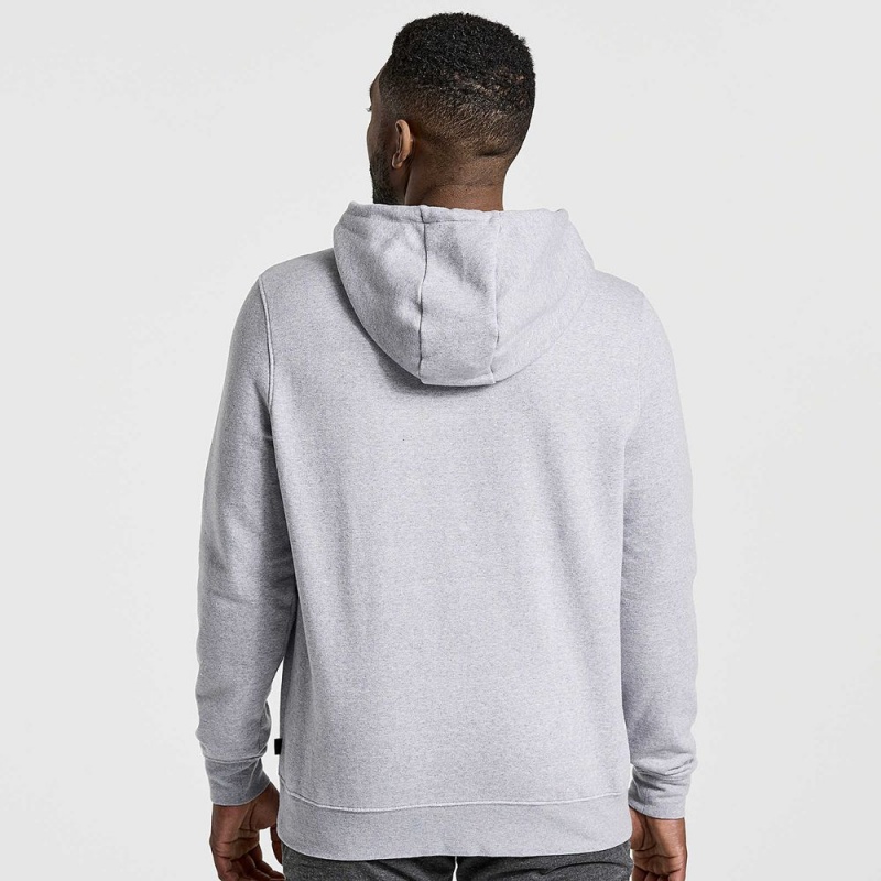 Saucony Rested Hoodie Light Grey Heather | 019352-JZD