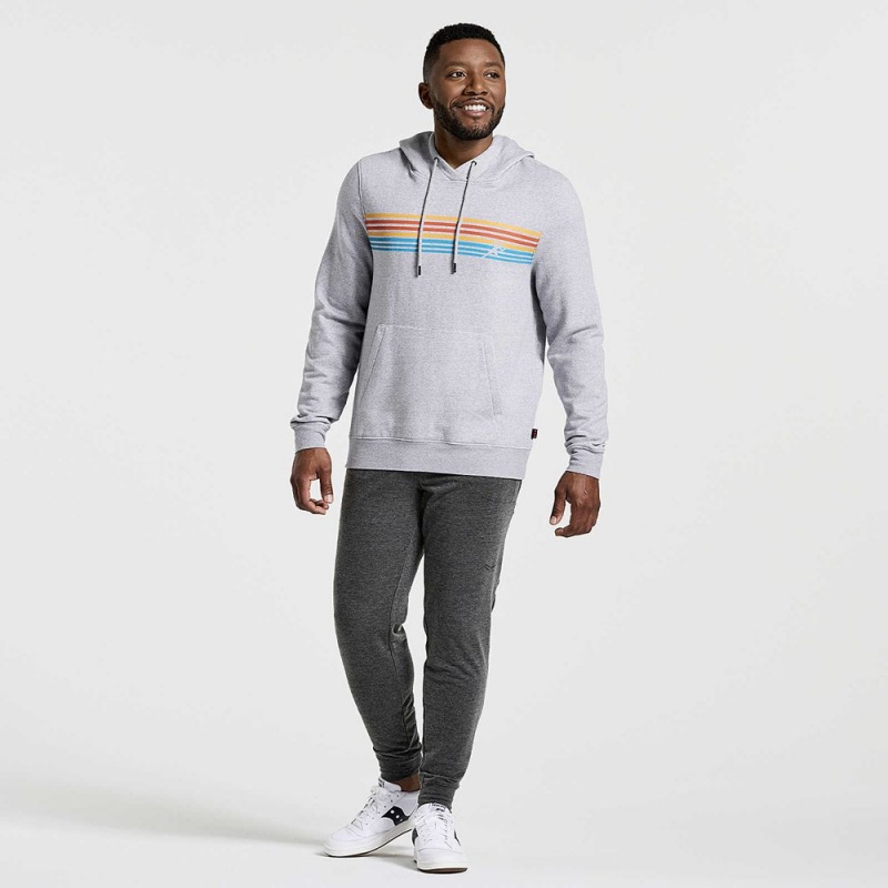 Saucony Rested Hoodie Light Grey Heather | 019352-JZD