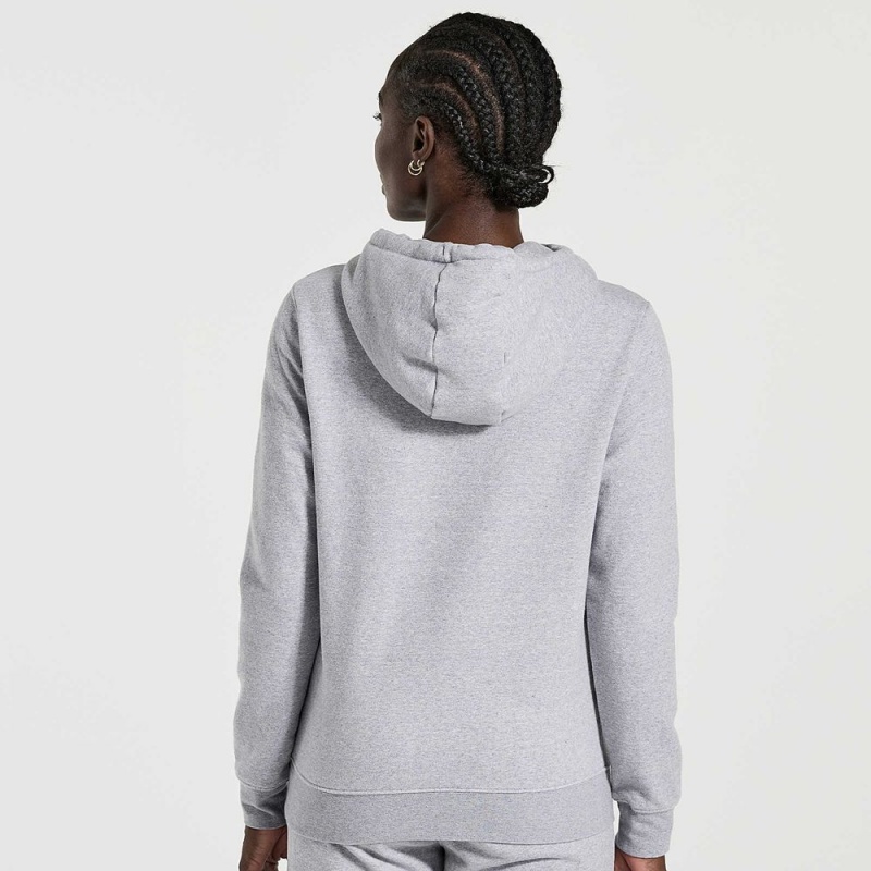 Saucony Rested Hoodie Light Grey Heather | 432601-ZAM