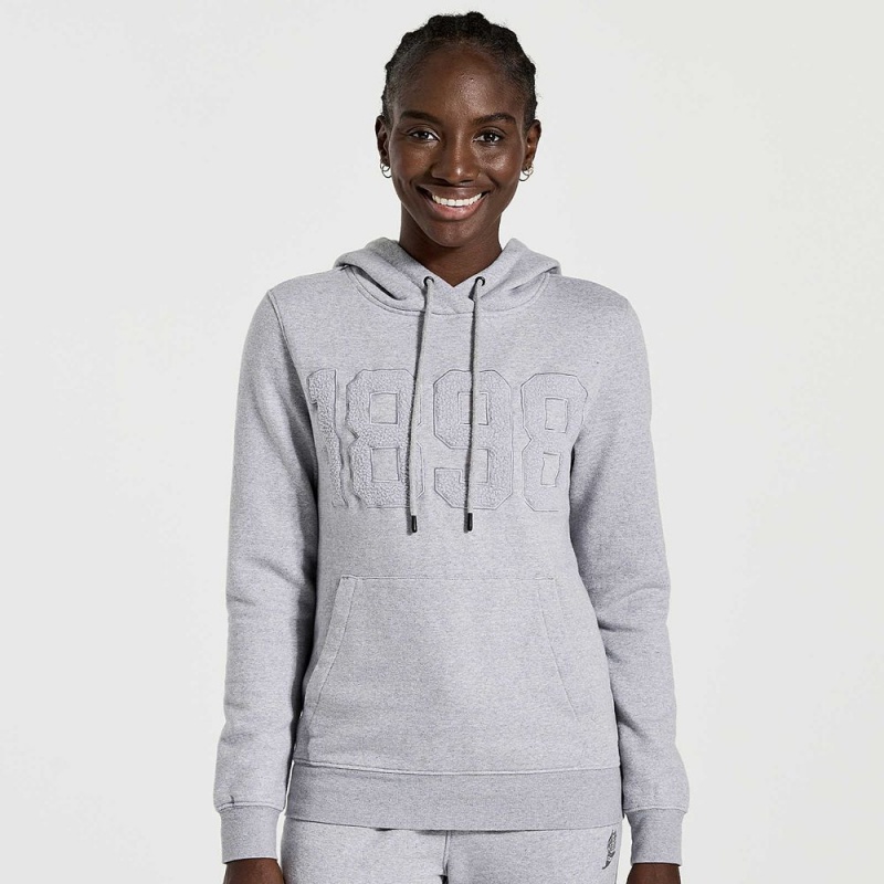 Saucony Rested Hoodie Light Grey Heather | 432601-ZAM