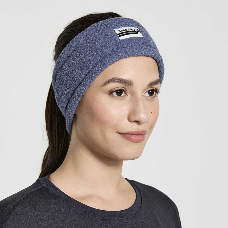 Saucony Rested Sherpa Headband Sodalite Heather | 326815-UQH