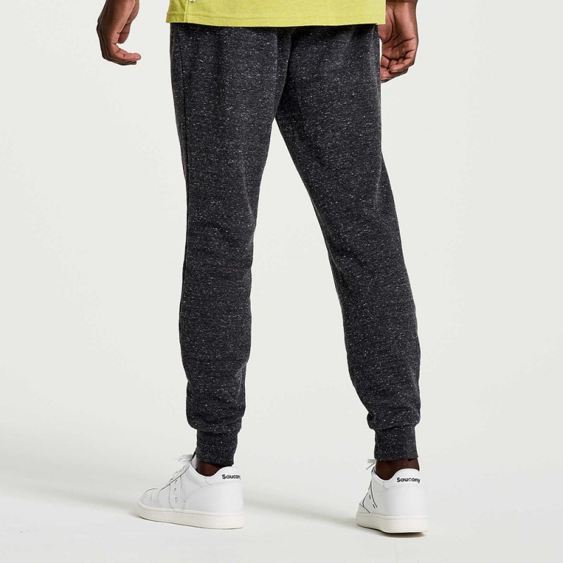 Saucony Rested Sweatpant Black Heather Graphic | 826745-LNV