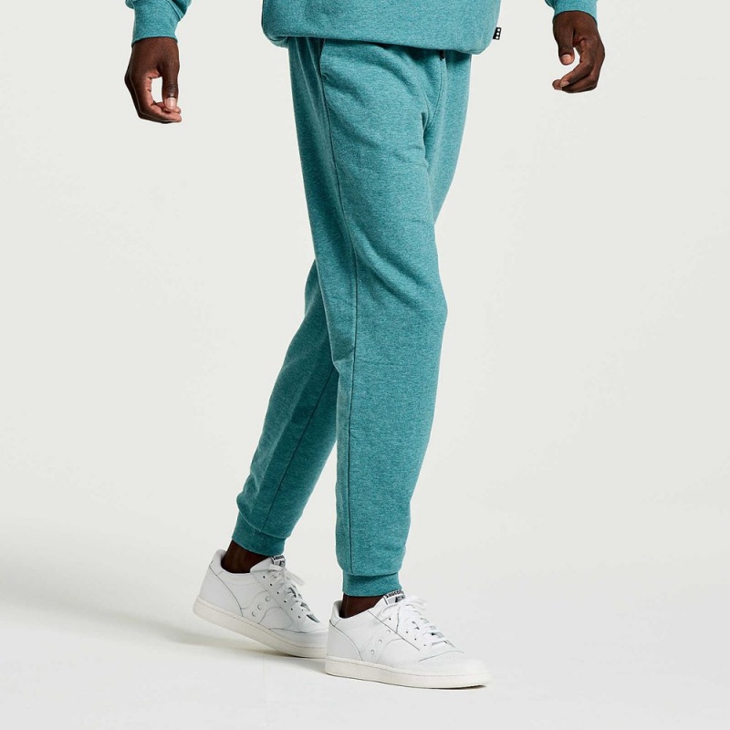 Saucony Rested Sweatpant North Atlantic Heather Graphic | 829537-CKE