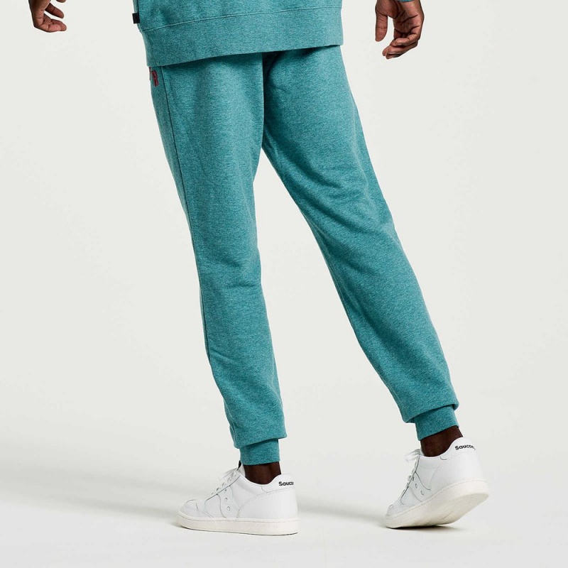 Saucony Rested Sweatpant North Atlantic Heather Graphic | 829537-CKE