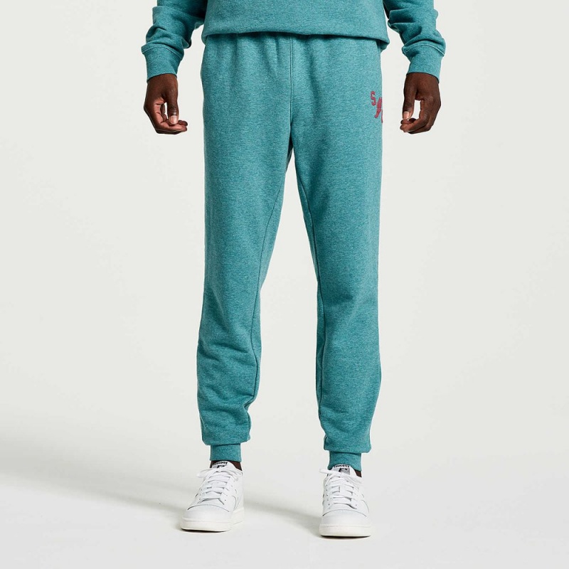 Saucony Rested Sweatpant North Atlantic Heather Graphic | 829537-CKE