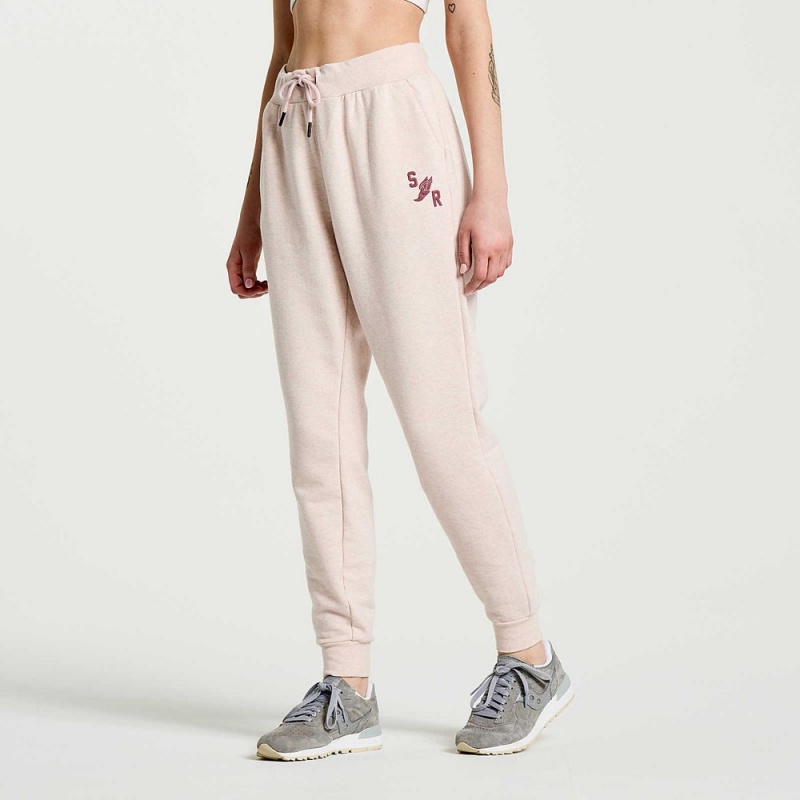 Saucony Rested Sweatpant Sepia Rose Heather | 831962-ZJP