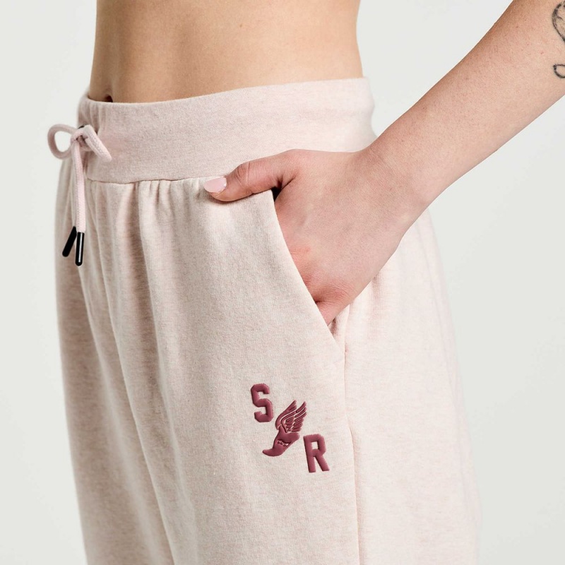 Saucony Rested Sweatpant Sepia Rose Heather | 831962-ZJP