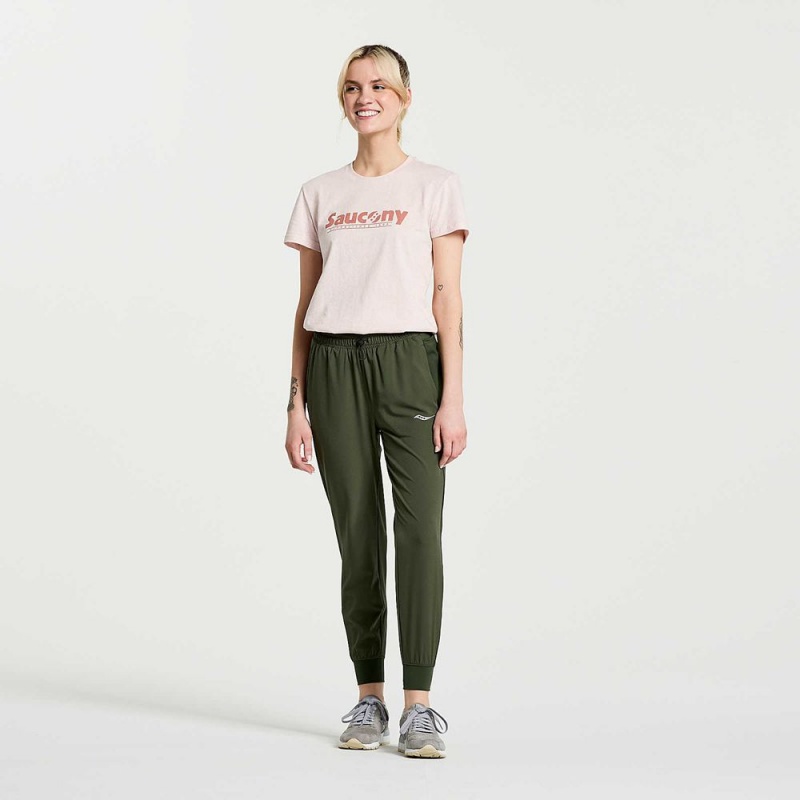 Saucony Rested T-Shirt Sepia Rose Heather Graphic | 386017-IRD