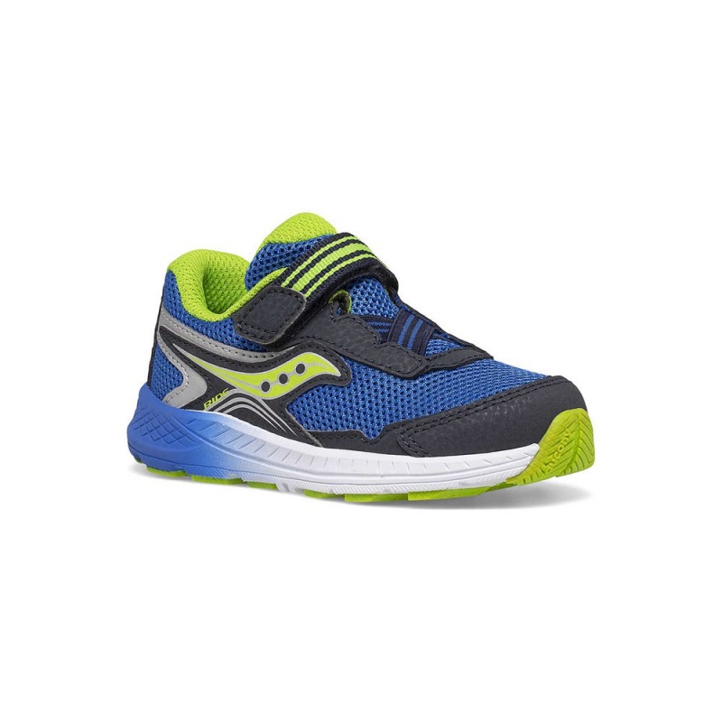 Saucony Ride 10 Jr. Sneaker Navy/Green | 123086-TJR