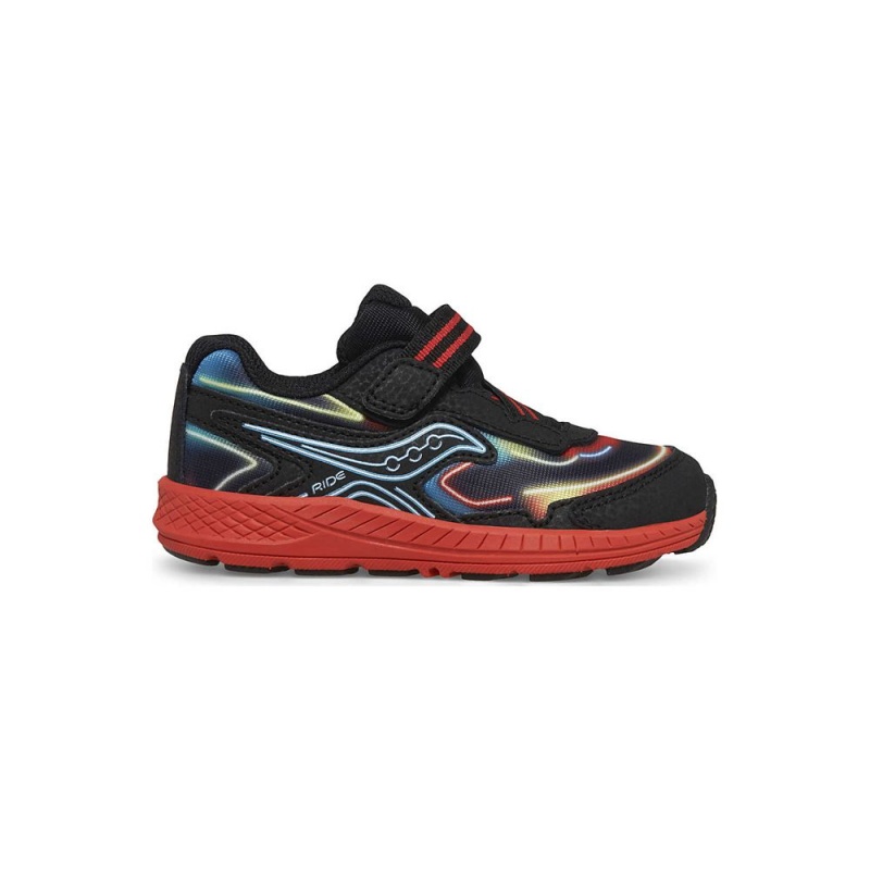 Saucony Ride 10 Jr. Sneaker Neon/Black/Red | 965134-EHL