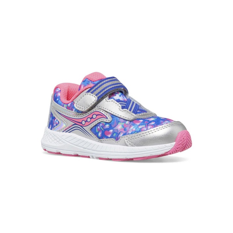 Saucony Ride 10 Jr. Sneaker Silver/Pink | 386019-HWL