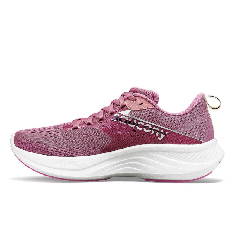 Saucony Ride 17 Wide Orchid/Silver | 341680-UME