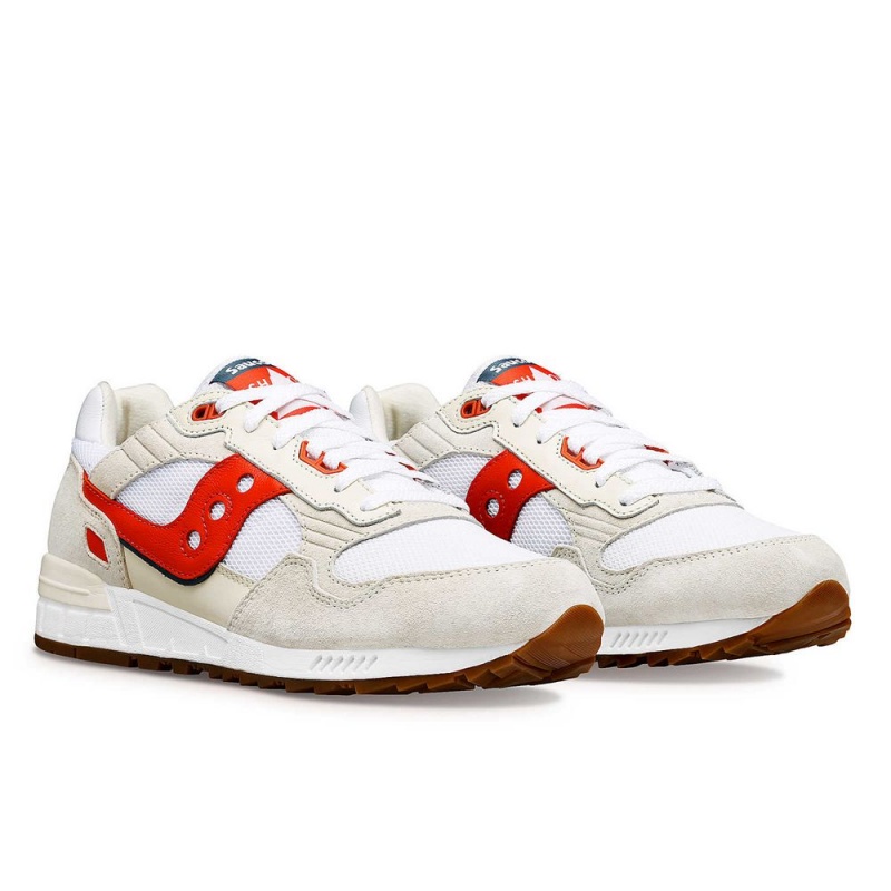 Saucony Shadow 5000 Premium Ivy Prep White/Red | 076394-YMV