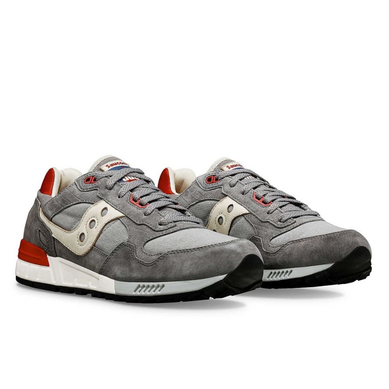 Saucony Shadow 5000 Stonewash Grey/Red | 435276-WNG