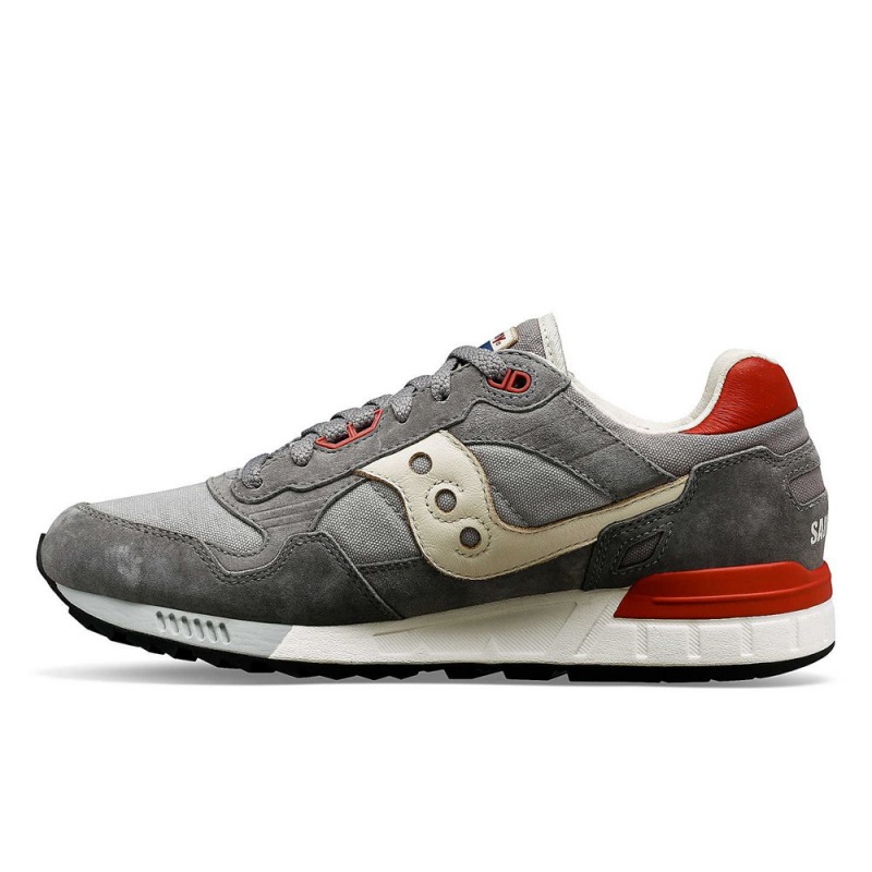 Saucony Shadow 5000 Stonewash Grey/Red | 435276-WNG